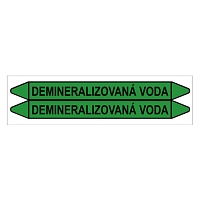 Značení potrubí, demineralizovaná voda,2 ks, 450 × 52 mm